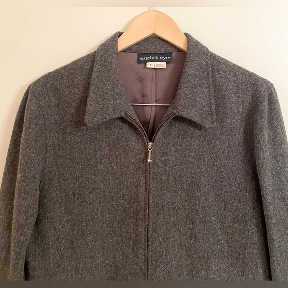 Vintage Eagle’s Eye Women’s 100% Wool Jacket Gray Size Large- EUC - Picture 3 of 10